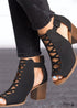 Boho Fish Mouth Thick Heels